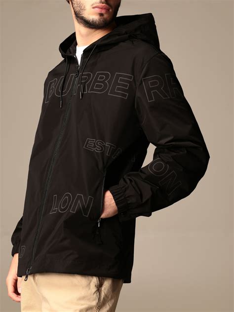 veste burberry noir homme|Burberry men's coats.